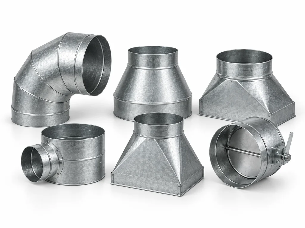 Galvanized duct fittings and accessories
