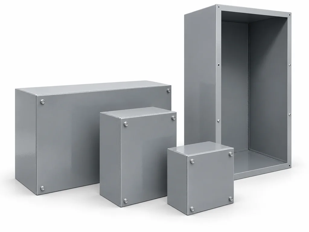 Metal electrical pull boxes and enclosures
