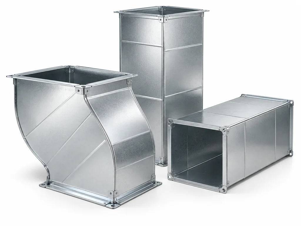 Rectangular galvanized sheet metal ductwork